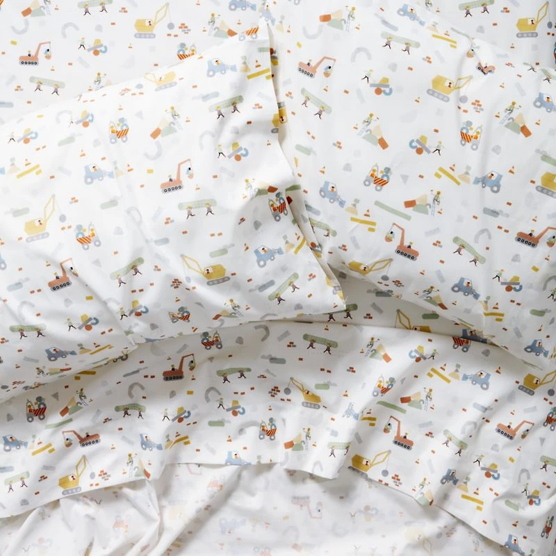 Stay Cool Modern Trucks Organic Cotton Kids Twin Sheet Set