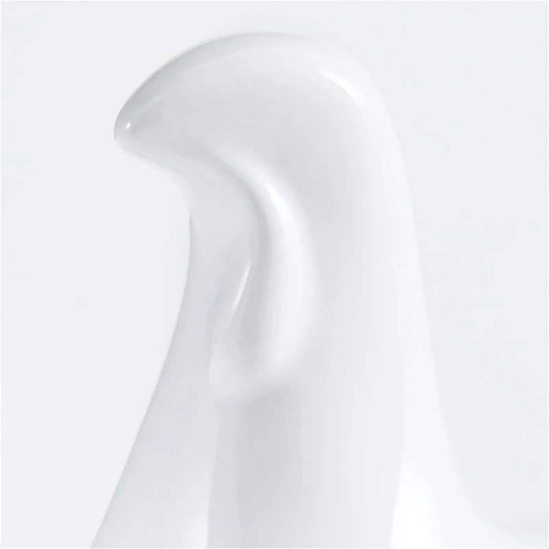 Modern White Ceramic Thanksgiving Turkey Sculpture