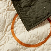 Modern Baseball Embroidered Organic Cotton Kids Twin Quilt
