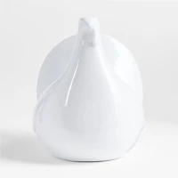 Modern White Ceramic Thanksgiving Turkey Sculpture