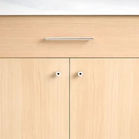 Modern 3" Flat-End Polished Chrome Cabinet Drawer Bar Pull