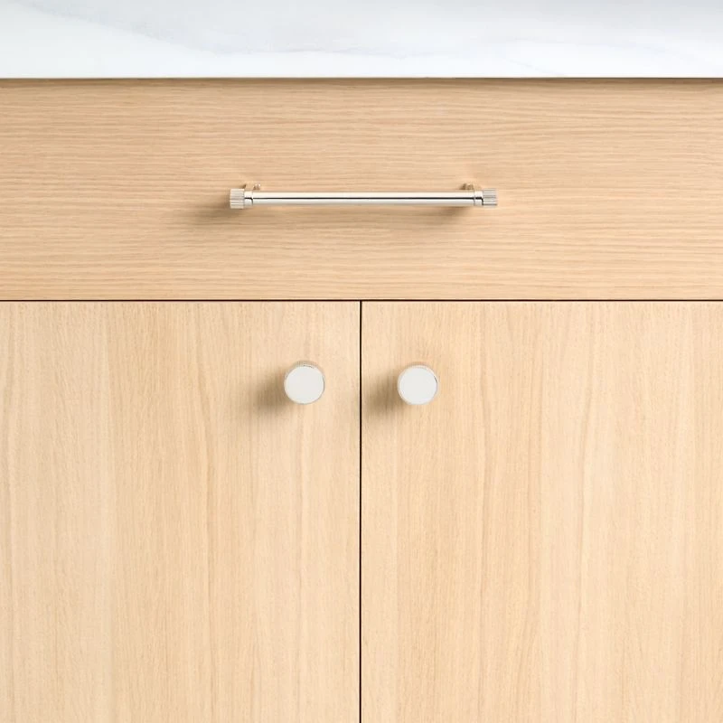 Modern 6" Fluted Polished Chrome Cabinet Drawer Bar Pull