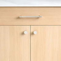 Modern 6" Fluted Polished Chrome Cabinet Drawer Bar Pull