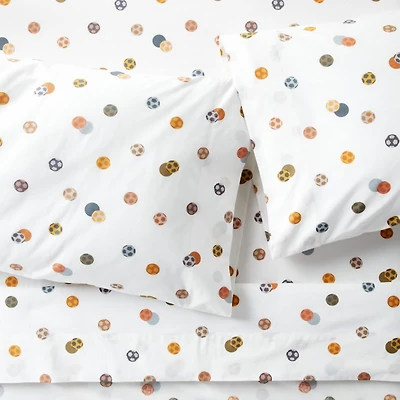 Stay Cool Modern Soccer Organic Cotton Kids Queen Sheet Set