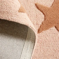 Modern Star Wool Elegant Pink Kids Area Rug 9'x12'