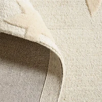 Modern Star Wool Pampas Ivory Kids 12"x18" Rug Swatch