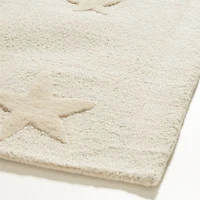 Modern Star Wool Pampas Ivory Kids 12"x18" Rug Swatch