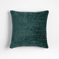 Monarch Chenille 18"x18" Cool Pine Green Throw Pillow Cover