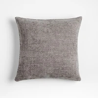 Monarch Chenille 18x18 Grey Throw Pillow Cover