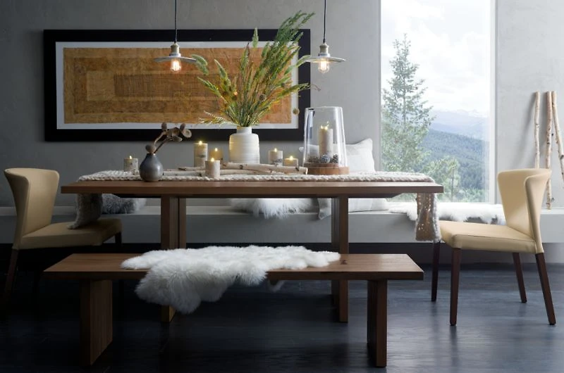 Monarch Natural 65" Solid Walnut Bench