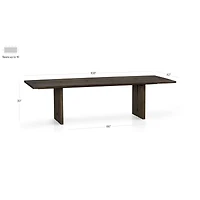 Monarch Shiitake 108" Dining Table