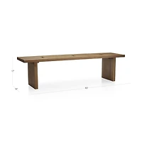 Monarch Natural 65" Solid Walnut Bench