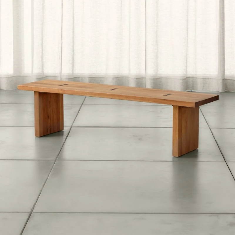 Monarch Natural 65" Solid Walnut Bench