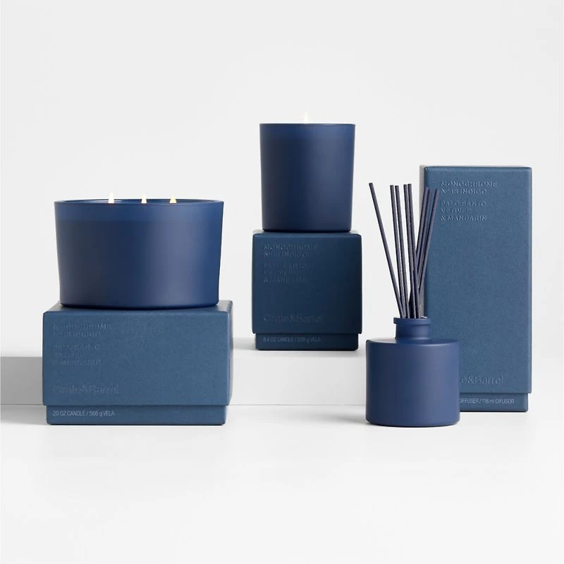 Monochrome No. 13 Indigo 1-Wick Scented Candle - Palo Santo, Vetiver and Mandarin