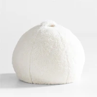 Cream White Small Mongolian Faux Fur Kids Lounge Bean Bag Chair