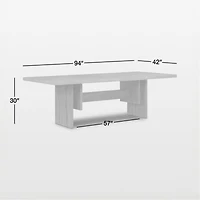 Monroe 94" Oak Wood Dining Table