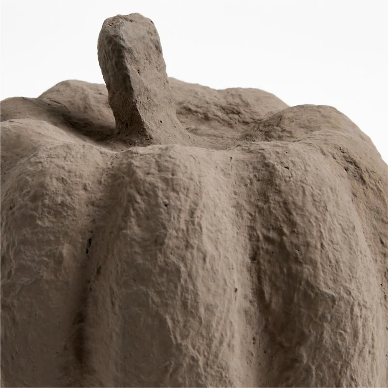 Monroe Small Wide Paper Mache Pumpkin