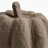Monroe Small Wide Paper Mache Pumpkin