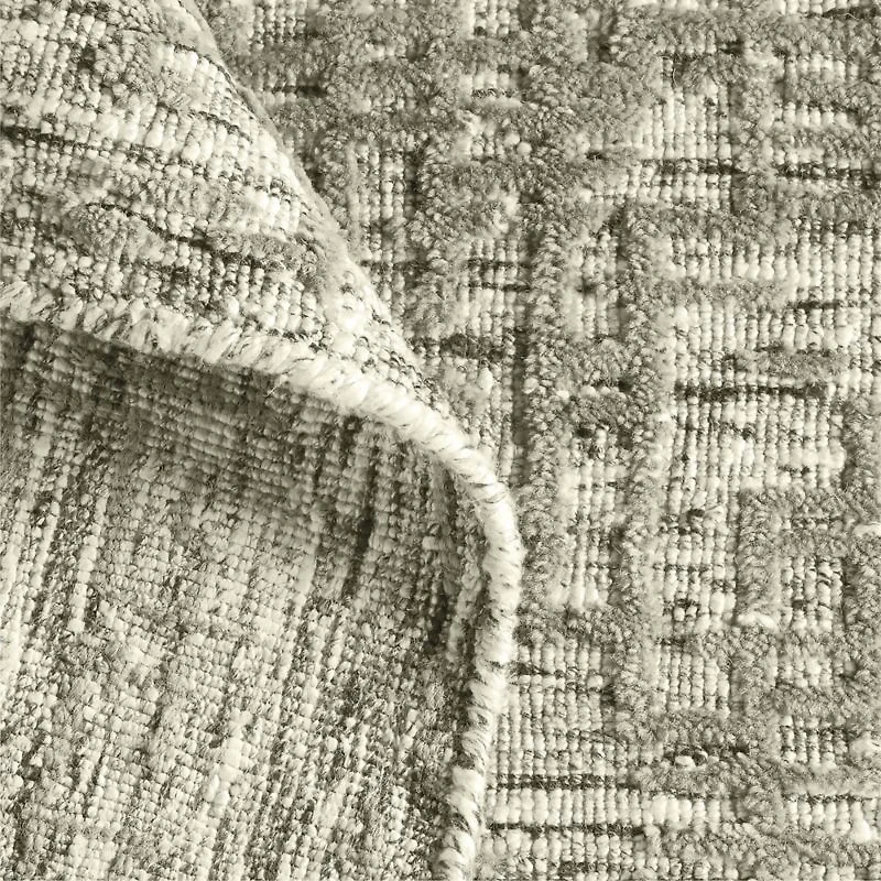 Montauban Wool Blend Handwoven Grey Area Rug 6'x9'