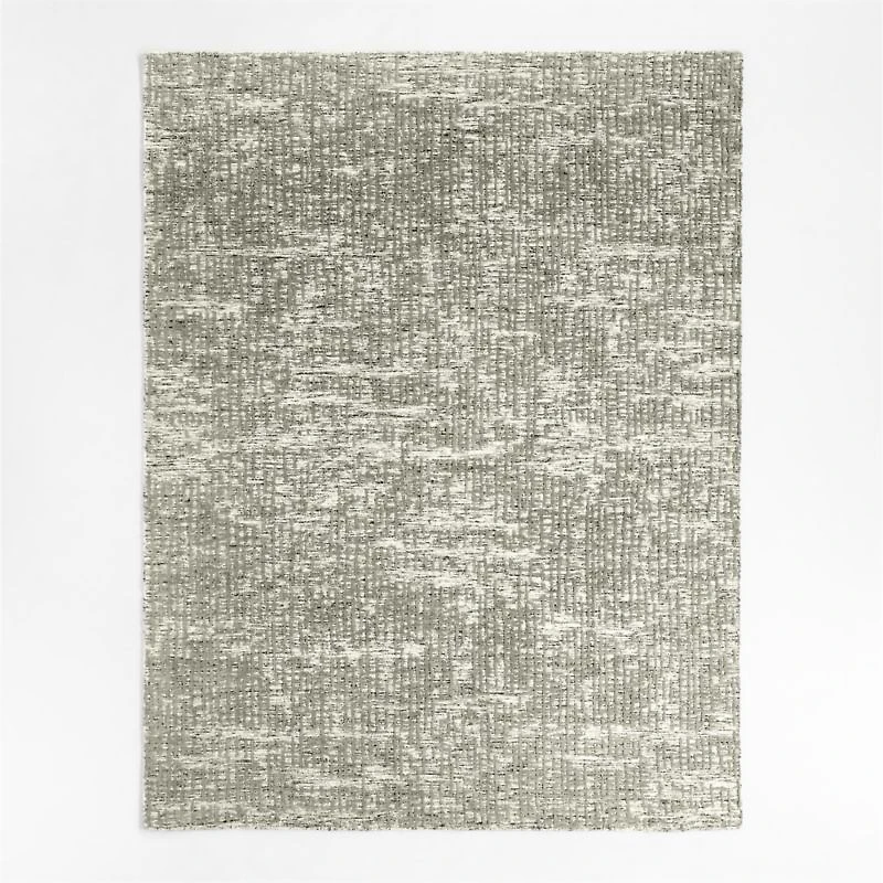 Montauban Wool Blend Handwoven Grey Area Rug 6'x9'