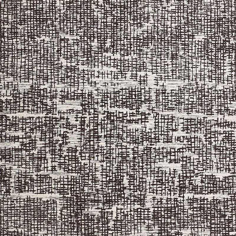 Montauban Wool Blend Handwoven Black and Espresso Brown Area Rug 6'x9'