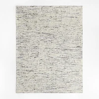 Montauban Wool Blend Handwoven White Area Rug 6'x9'