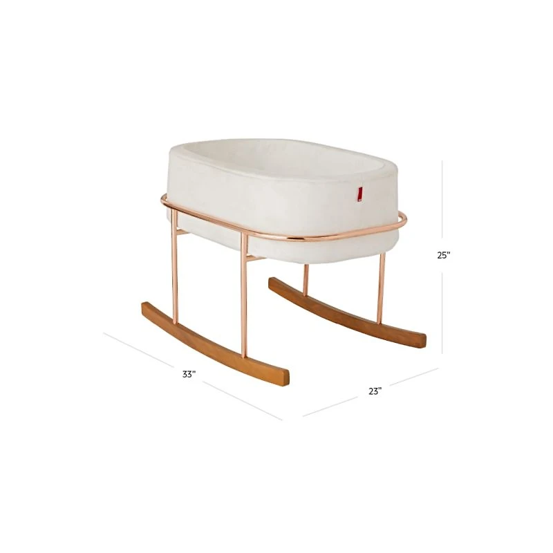 Monte Rockwell White Wood Baby Bassinet