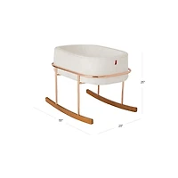 Monte Rockwell White Wood Baby Bassinet