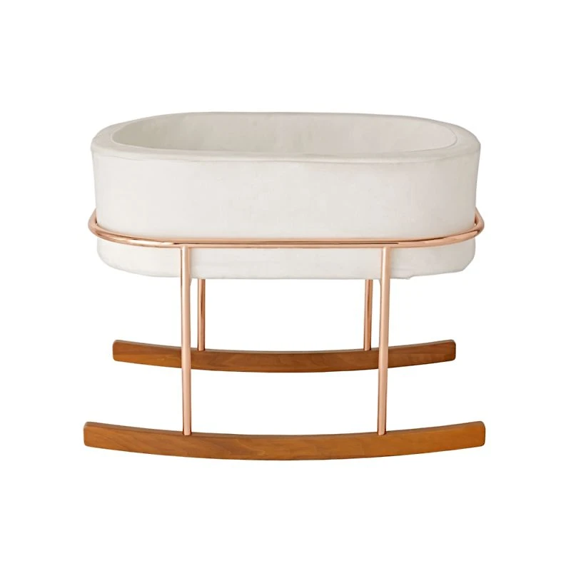 Monte Rockwell White Wood Baby Bassinet