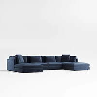 Monterey Modular 4-Piece U-Shaped Sectional Sofa with Double Ottoman