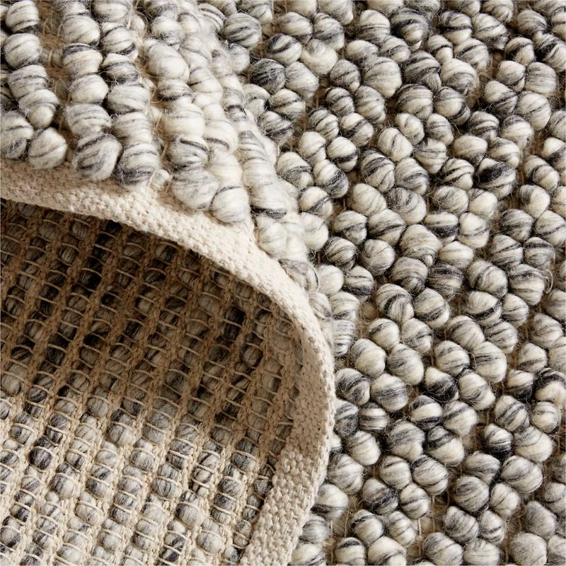 Montreal Wool Hand-Tufted Carbon Grey Area Rug 6'x9'