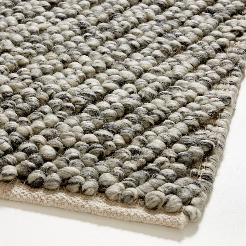 Montreal Wool Hand-Tufted Carbon Grey Area Rug 6'x9'
