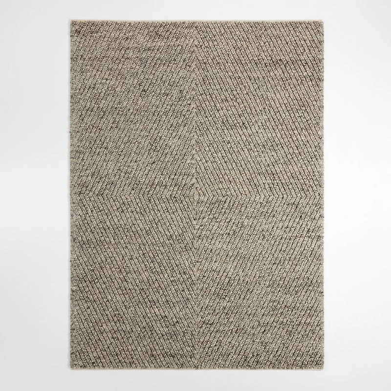Montreal Wool Hand-Tufted Carbon Grey Area Rug 6'x9'