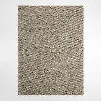 Montreal Wool Hand-Tufted Carbon Grey Area Rug 6'x9'