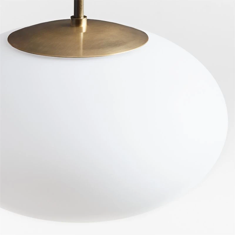 Moon Brass and Glass 3-Light Chandelier 37.5"