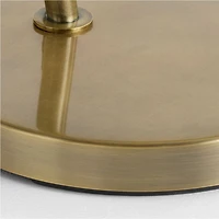 Moon Brass Arc Floor Lamp with Glass Shade