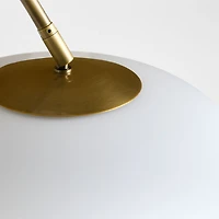 Moon Brass Arc Floor Lamp with Glass Shade
