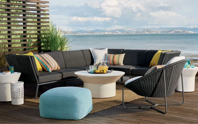 Morocco Graphite Sectional Armless Chair