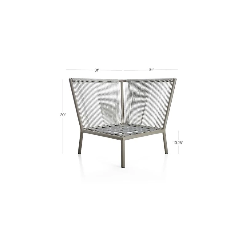 Morocco Light Grey Sectional Corner