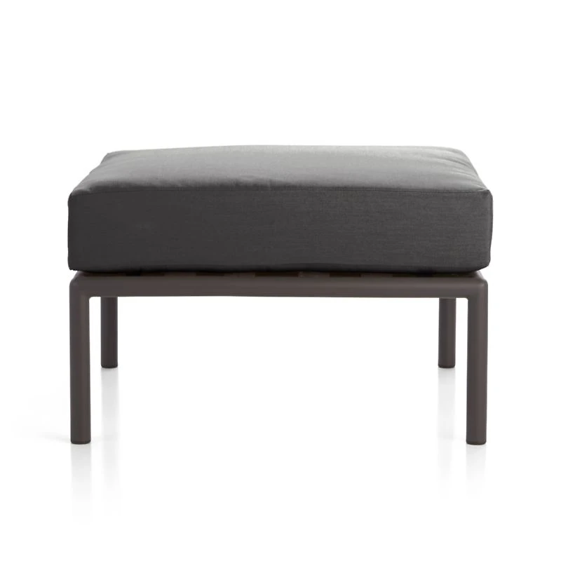 Morocco Charcoal Sunbrella ® Ottoman Cushion