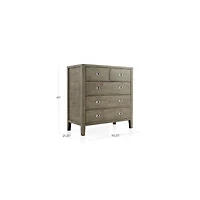Morris Ash Grey 5-Drawer Chest