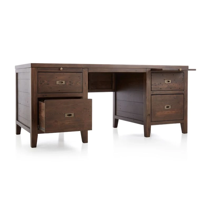 Morris 72" Chocolate Brown Executive Desk