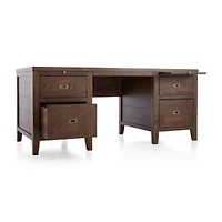 Morris 72" Chocolate Brown Executive Desk