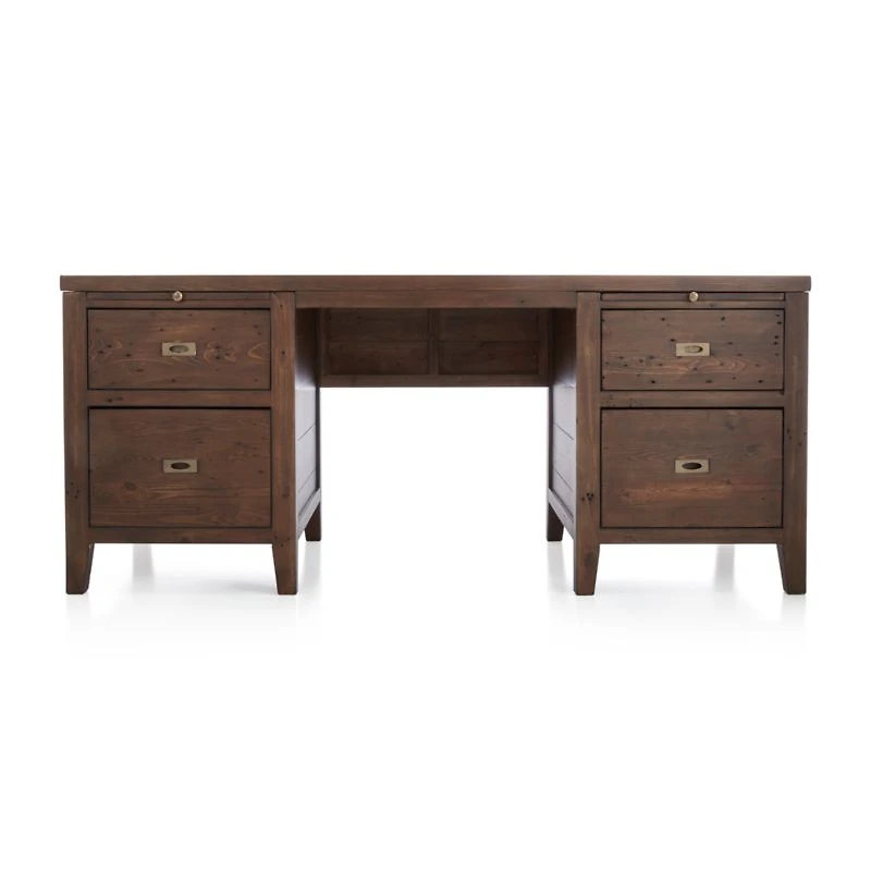Morris 72" Chocolate Brown Executive Desk