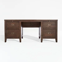 Morris 72" Chocolate Brown Executive Desk