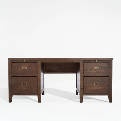 Morris 72" Chocolate Brown Executive Desk