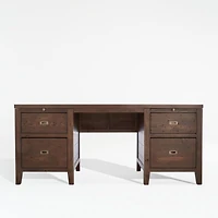 Morris 72" Chocolate Brown Executive Desk