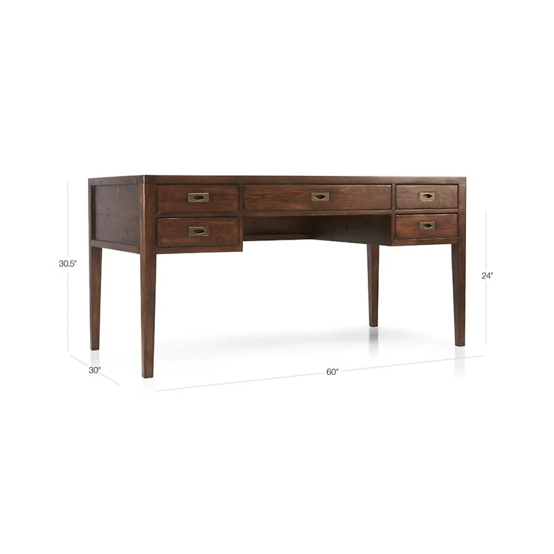 Morris 60" Chocolate Brown Desk