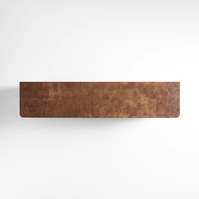 Mota 80" Dark Burl Wood Storage Media Console