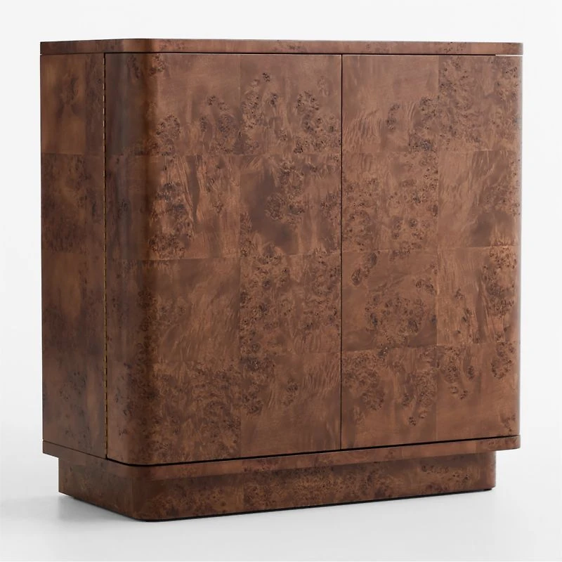 Mota 38" Dark Burl Wood Bar Cabinet